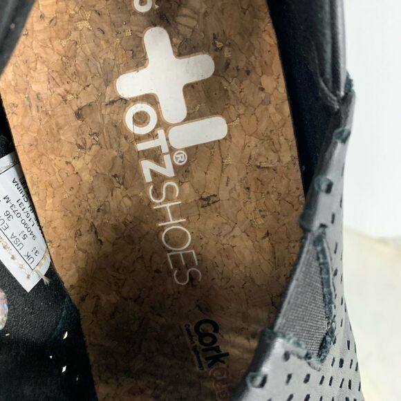 TOTZ SHOES BLACK CORK FLATS SIZE‎ 5.5 - Picture 5 of 5